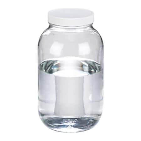 Cp Lab Safety. Wheaton 65 oz Clear Glass Wide Mouth Packer Bottles, PTFE Lined PP Caps, Case of 6 W216932